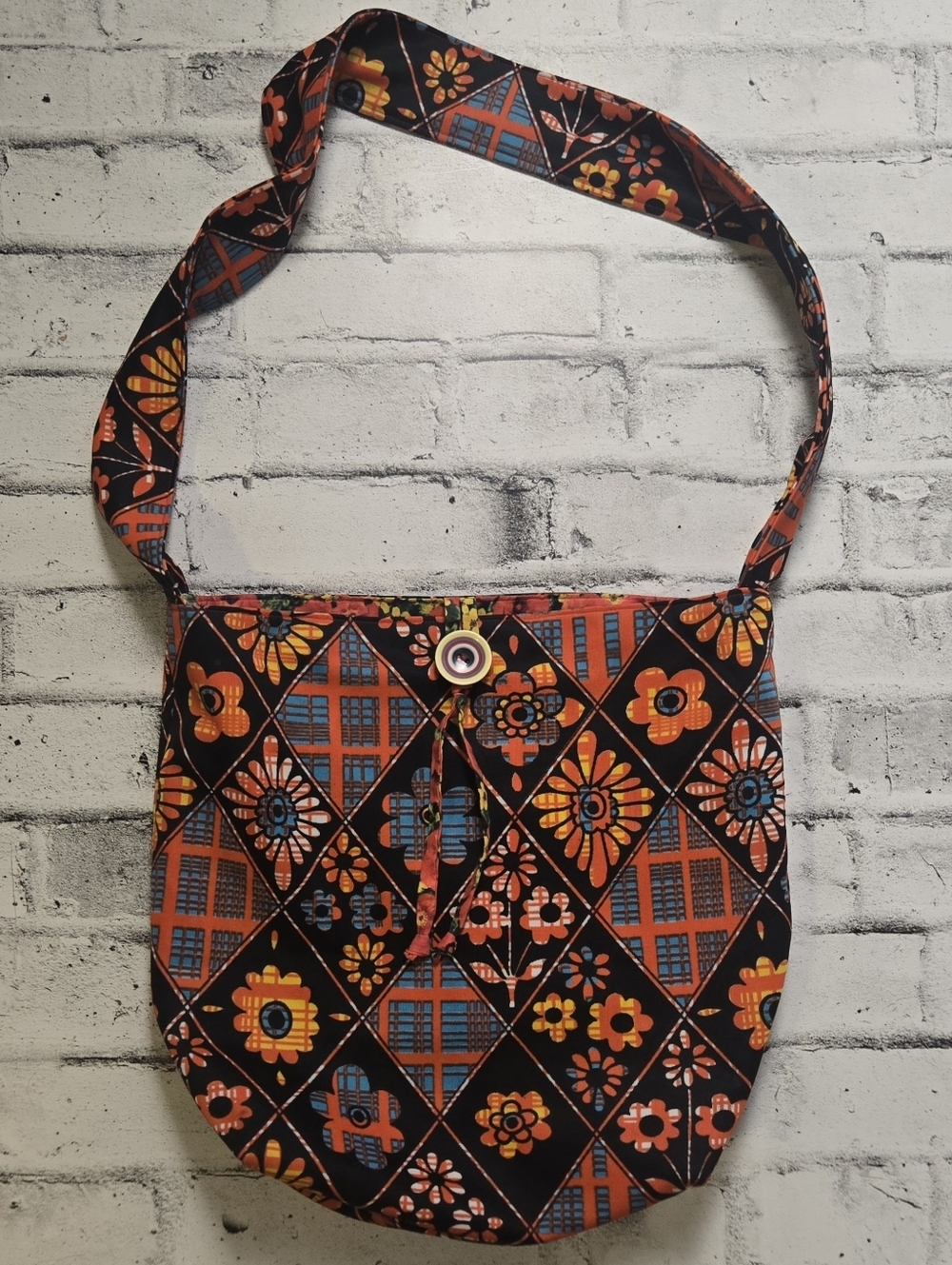 Handmade Retro Floral Hippie Crossbody Bag Quilted Boho Festival Purse